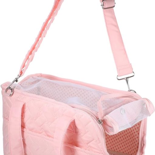 Best Pet Messenger Canvas Travel Carrier Tote Pink GLPBAGPI02