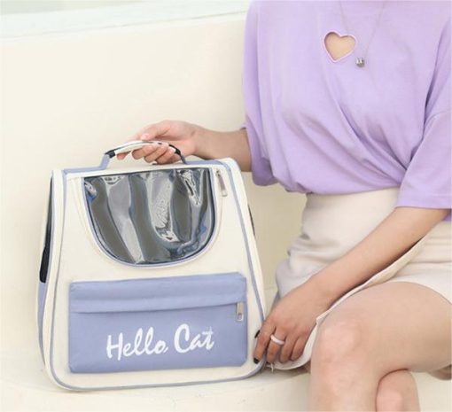 New pet portable breathable backpack Transparent large capacity space capsule cat outing bag GLPBAGHB17_3