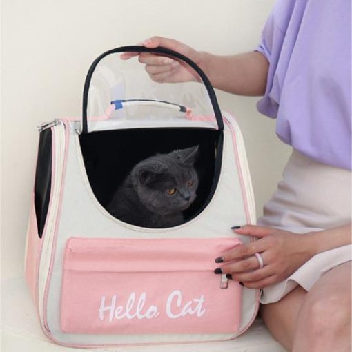 New pet portable breathable backpack Transparent large capacity space capsule cat outing bag GLPBAGPI17_3